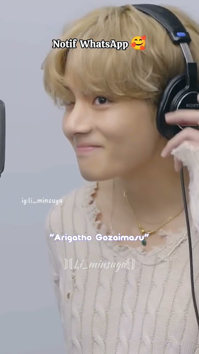 V-Arigatou gozaimasu #bts #taehyung #sound #notifwa #notifbts #btsringtone #nadaderingbts #army