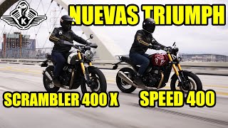 NUEVAS Triumph Speed 400 y Scrambler 400 X
