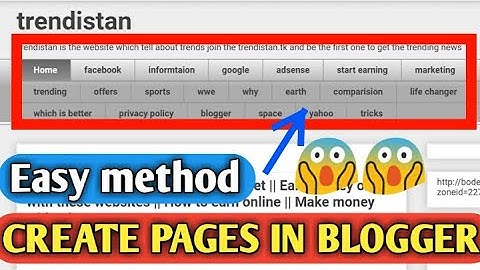 Blogger Tutorial: How to Add Page Tab Links & Organize Posts in Different Pages in Menu || blog menu