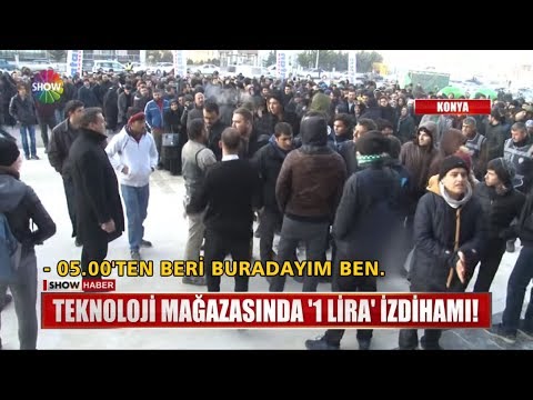 Teknoloji mağazasında "1 Lira" izdihamı!