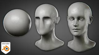 Part 1: How to Sculpt a Female Head for Beginners (Blender Tutorial)