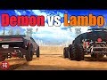 SpinTires MudRunner: Dodge Demon vs Lamborghini Sesto Elemento MONSTER