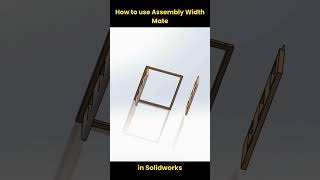 How to Use Assembly Width Mate in Solidworks #solidworks #shorts