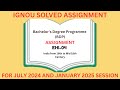 EHI 04 | Bachelor's Degree Programme | BDP | IGNOU SOLVED ASSIGNMENT | JULY 2024 - JANUARY 2025