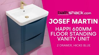 Josef Martin Happi Half Fluted 600mm Floor Standing Vanity Unit | Bathroom Furniture screenshot 4