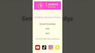 Numbers, Records &amp; Firsts (General Knowledge) #tiktokviral #trendingvideo #tiktoktrend #viralpost