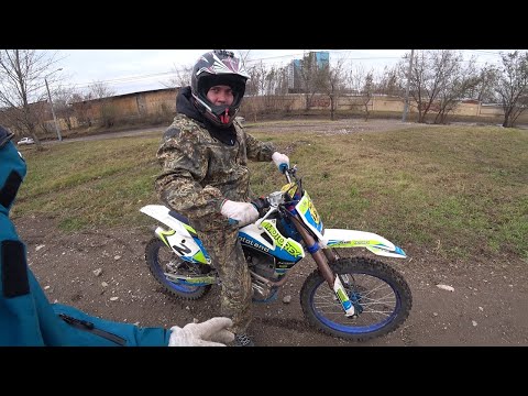 Первый раз на мотоцикле эндуро! Обучение и покатушки!