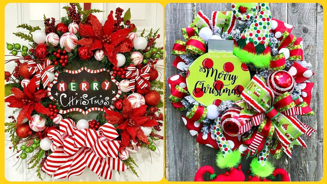new and stunning Christmas wreath ideas most attractive red and white handmade Christmas