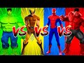 SUPERHERO COLOR DANCE CHALLENGE Hulk vs Wolverine vs Spider-Man vs Red Hulk