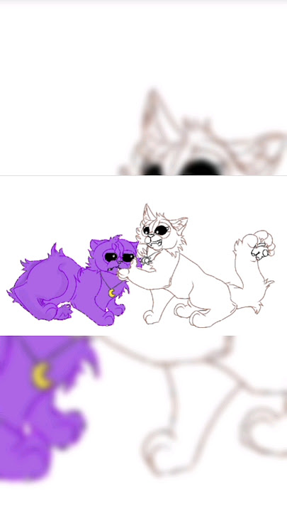 Catnan🌙& Catfeine 🌘                      Smiling critters&Frowling critters #animation #warriorcats