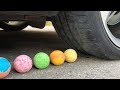 Crushing Crunchy & Soft Things by Car! - EXPERIMENT: BATH BOMBS VS CAR