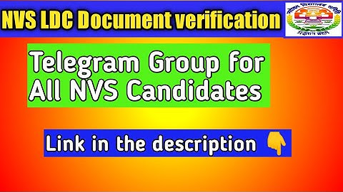 telegram Group for All NVS ldc dv candidates |