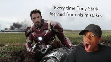 EVERY TIME TONY STARK LEARNED FROM HIS MISTAKES