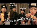 Yejis solo live being turned into lia mukbang show 