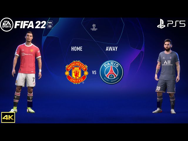 FIFA 22 PS5 | Manchester United Vs PSG | UEFA Champions League | 4k Gameplay class=