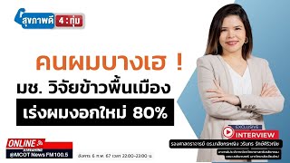 คนผมบางเฮ ! มช. วิจัยข้าวพื้นเมืองเร่งผมงอกใหม่ 80%