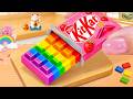 Special Rainbow KITKAT 🔥 1000以上のミニチュアレインボーキットカットケーキのレシピ 🔥 Sweet Japan