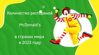 Количество ресторанов Макдоналдс в странах в 2023 году