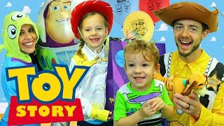 TOY STORY 4 Movie Birthday Party \& Balloon Drop Surprise