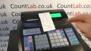 CL823 - How To Turn Till Receipt On / Off & Issue Copy Receipts CountLab 9S Cash Register Tutorial