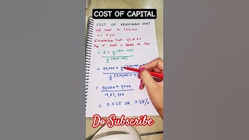 COST OF REDEEMABLE DEBT- FORMULA AND CALCULATION #costofcapital #redeemabledebt #debentures #finance