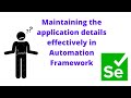 Develop BDD Automation Framework from Scratch | Selenium Java | Maintaining App details effectively