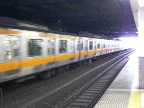 中央快速線　E233系　上下線　信濃町通過