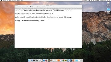 Quickly empty trash on a Mac - UnCheck Secure Empty Trash