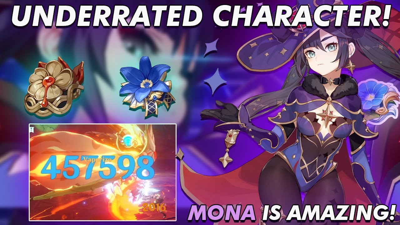 Bahas Build & Gameplay Mona! Best Weapon & Artifacts Mona! Genshin