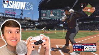 ASMR Gaming | MLB The Show 23 Gameplay (gum chewing + controller sounds) screenshot 5