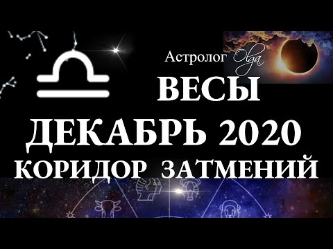 ВЕСЫ - ДЕКАБРЬ 2020 - КОРИДОР ЗАТМЕНИЙ. Астролог Olga