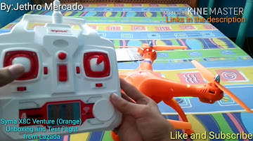 Syma X8C Venture (Orange) Unboxing and Test Flight from Lazada