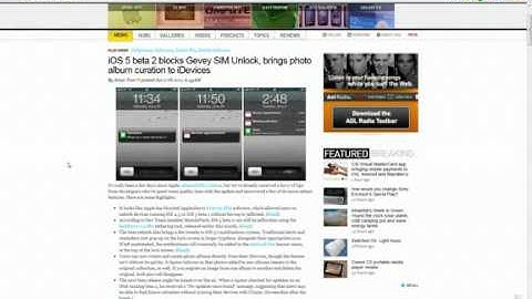 iOS 5 Beta 2 Block Unlock Gevey SIM Program, Jailbreak Using RedSn0w 0 9 8b1, Notification Updates!