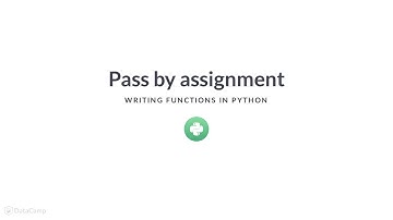 Python Tutorial: Pass by assignment