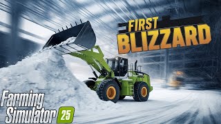 SNOWPOCALYPSE! MASSIVE Blizzard Hits Our Town! | Farming Simulator 25 screenshot 4