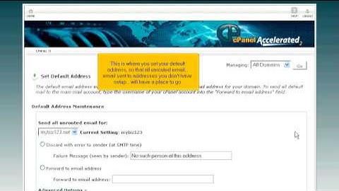 How to set your default address in cPanel