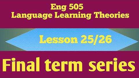 Eng505 |Lesson 25/26|Final term series |@Study with Awan|