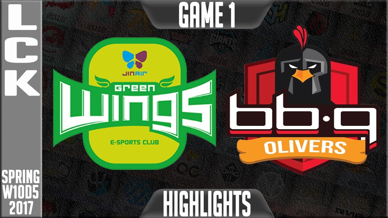 Jin Air Greenwings vs bbq Olivers Highlights Game 1 - LCK W10D5 Spring 2017 JAG vs BBQ G1