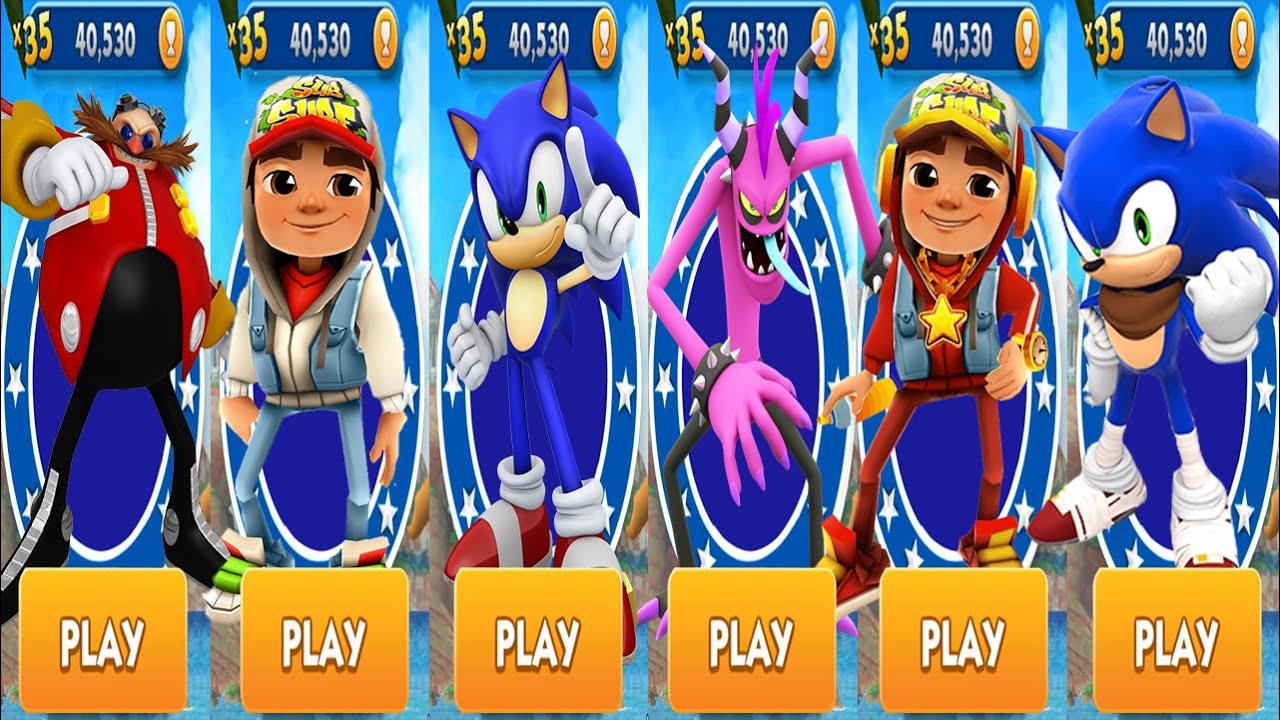 Sonic Dash vs Subway Surfers Sonic vs Subway Sonic vs