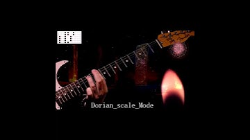 Dorian mode scale (3 notes per string) #scale