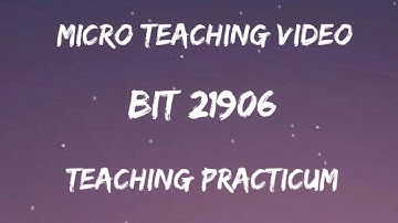 Micro Teaching Video | 3rd Observation