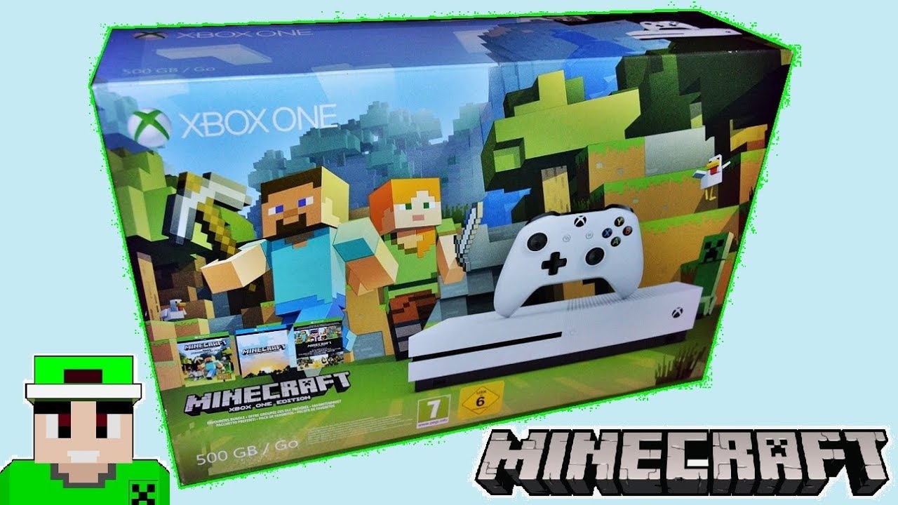 UNBOXING XBOX ONE S Minecraft 500 gb - YouTube