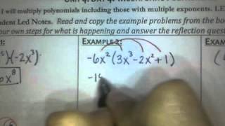 Unit 4.Day 4 Multiplying Polynomials (Basic)