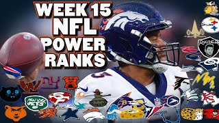 Very Honest NFL Power Rankings Week 15