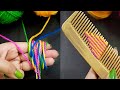 Beautiful Handmade Woolen Flower using Comb - Embroidery Flower Making using Comb - DIY Wool Craft