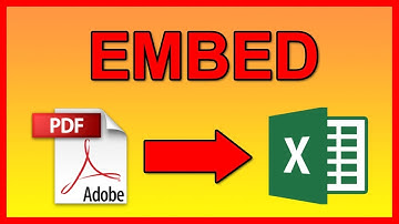 How to Embed a PDF document into Excel 2016 file - Tutorial