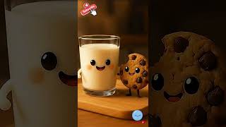 Milk & Cookie–The Cutest Snack Duo Ever! 🍪🥛|Ultra Realistic 8K Shorts #milk #cookies #shorts #viral