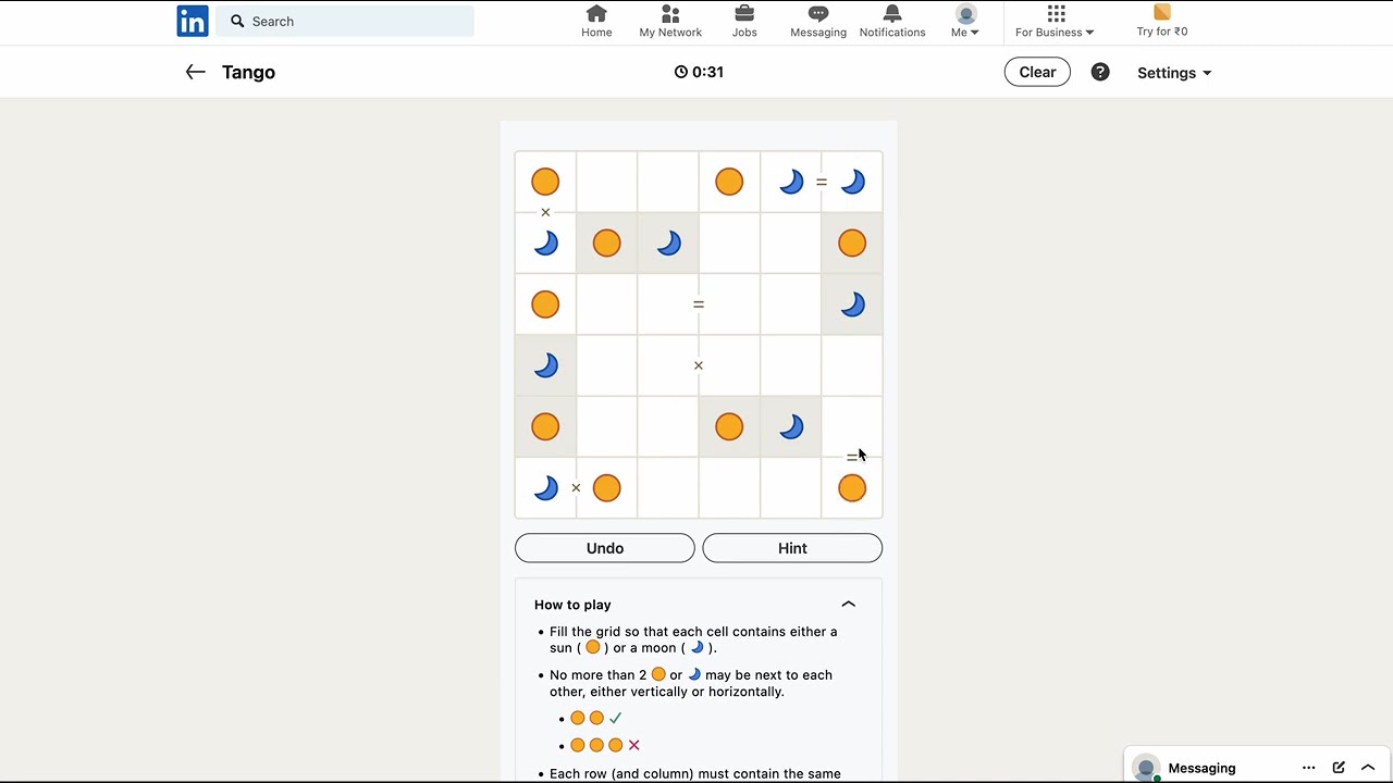 LinkedIn Tango #47