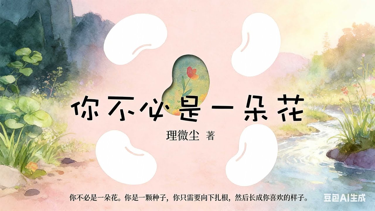 睡前听完一本书：《你不必是一朵花》| 如果全世界都在催你开花，我想祝你成为一棵自由的小草。