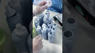 Large bottle skin toner in production #cosmetics #factory #skincareoem #skincare #machine #makeup